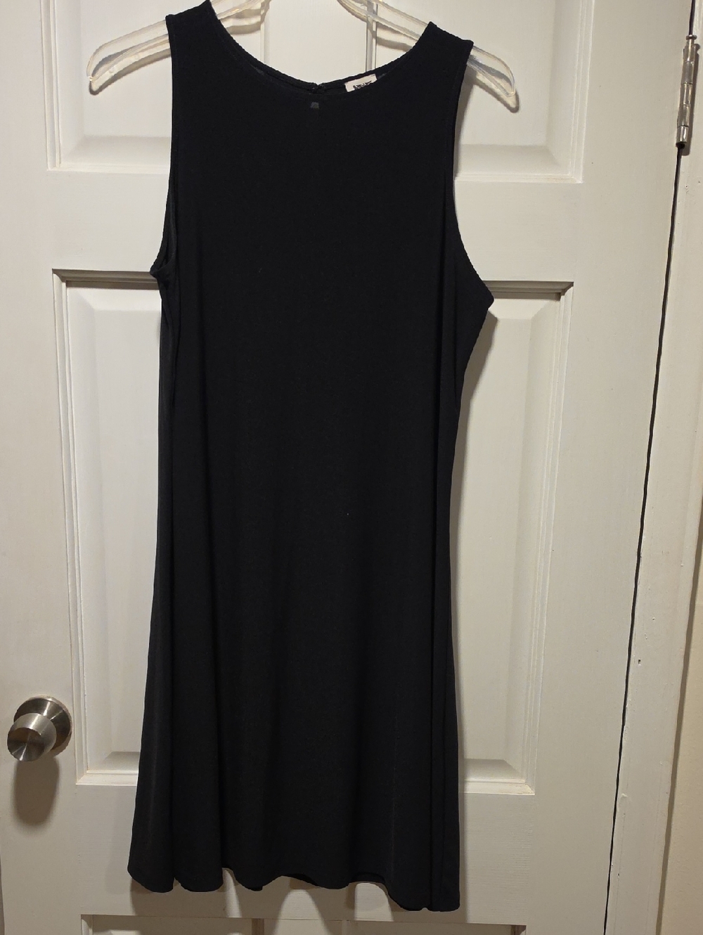 Anne Klein Black Sleeveless Mini Shift Dress